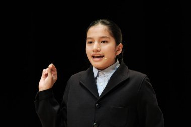 The children of San Ildefonso sing the lottery balls with the numbers of the Extraordinary Draw of the Christmas Lottery, called 'El Gordo', at the Teatro Real on December 22, 2024 in Madrid, Spain. clipart