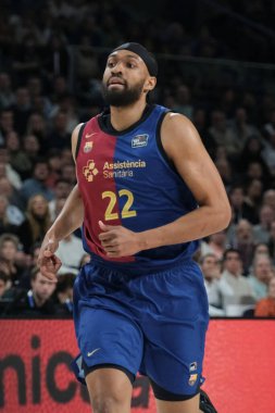 Liga ACB basketbol maçı sırasında Baca 'dan Jabari Parker 29 Aralık 2024 tarihinde Madrid, İspanya' da Real Madrid ve Barca en Wizcenter