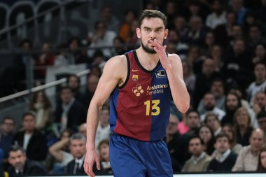 Liga ACB basketbol maçı sırasında Baca 'dan Tomas Satoransky Real Madrid ve Barca en Wizcenter 29 Aralık 2024 tarihinde İspanya' nın Madrid kentinde oynanmıştır.