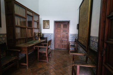 4 Ocak 2025 'te İspanya' da San Lorenzo de El Escorial El Escorial Manastırı 'nın iç manzarası