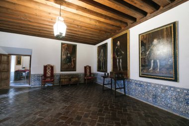 4 Ocak 2025 'te İspanya' da San Lorenzo de El Escorial El Escorial Manastırı 'nın iç manzarası