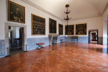 4 Ocak 2025 'te İspanya' da San Lorenzo de El Escorial El Escorial Manastırı 'nın iç manzarası