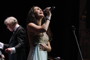 Spanish singer Clara Montes performs at Christmas concert at Madrid's Teatro Real 5 January 2025 Spain clipart