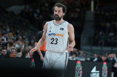 Sergio Llull   of Real Madrid  during the League ACB match between Real Madrid and CB Canarias at Movistar Arena  in Madrid  12 January 2025  Spain clipart