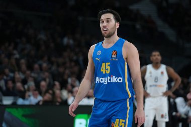 Maccabi Tel Aviv takımından Tamir Blatt, Real Madrid ile Maccabi Tel Aviv arasında 14 Ocak 2025 tarihinde oynanan EuroLeague karşılaşmasında İspanya 'nın başkenti Madrid' de oynanan