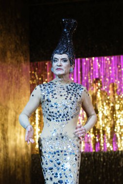 Aktörler La Corte de Faraon operasının sunumu sırasında Madrid 'deki Zarzuela Tiyatrosu' nda 25 Ocak 2025 İspanya