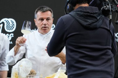 Spanish chef Oriol Castro during the 30 edition of the MadridFusion 2025 international gastronomic congress, Madrid January 27, 2025 Spain clipart