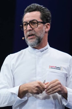 Spanish chef Quique Dacosta during the 30 edition of the MadridFusion 2025 international gastronomic congress, Madrid January 27, 2025 Spain clipart