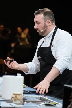 Aşçı Marco Antonio Iniesta MadridFusion 2025 Uluslararası gastronomik kongresi sırasında, Madrid 28 Ocak 2025 İspanya