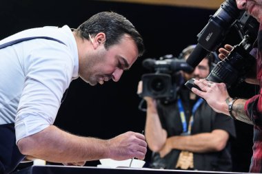 Aşçı Joao Sa, MadridFusion 2025 uluslararası gastronomik kongresi sırasında, Madrid 28 Ocak 2025 İspanya