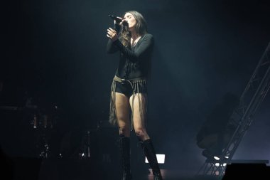 Şarkıcı Judeline 28 Ocak 2025 'te İspanya' nın Madrid şehrinde Teatro Circo Price 'da konser verdi..