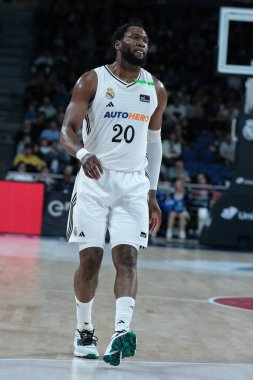 Real Madrid 'den Bruno Fernandez, Real Madrid ve Joventut Badalona arasında 2 Şubat 2025 tarihinde Madrid, İspanya' da oynanan maçta.