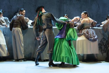 The flamenco dancer performs during the presentation of the Pineda by the Ballet Flamenco de Andaluca at the Matadero in Madrid 5 February  Spain clipart