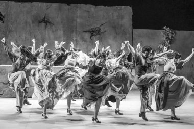 The flamenco dancer performs during the presentation of the Pineda by the Ballet Flamenco de Andaluca at the Matadero in Madrid 5 February  Spain clipart