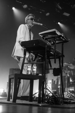 Şarkıcı Xoel Lopez, 7 Şubat 2025 'te Madrid' deki Circo Price konserinde sahne aldı..