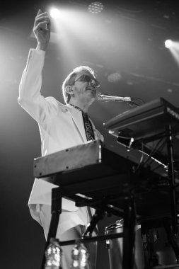 Şarkıcı Xoel Lopez, 7 Şubat 2025 'te Madrid' deki Circo Price konserinde sahne aldı..