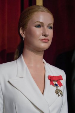 A new waxwork of Crown Princess Leonor of Spain is inaugurated into the Wax Museum on February 14, 2025 in Madrid, Spain. clipart