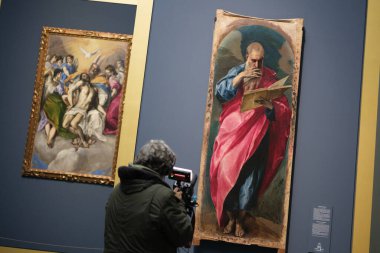  El Greco sergisinin sunumu. Santo Domingo el Antiguo, 17 Şubat 2025 'te İspanya' nın Madrid kentinde bulunan Prado Müzesi 'nde.. 