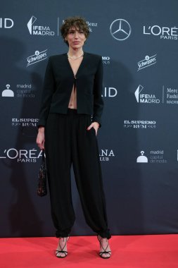 Eugenia Osborme, İspanya 'nın Madrid şehrinde 18 Şubat 2025 tarihinde Gabana' da düzenlenen Mercedes Benz Moda Haftası Madrid 'in resmi açılış partisine katıldı.