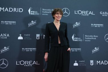 Eugenia Osborme, İspanya 'nın Madrid şehrinde 18 Şubat 2025 tarihinde Gabana' da düzenlenen Mercedes Benz Moda Haftası Madrid 'in resmi açılış partisine katıldı.