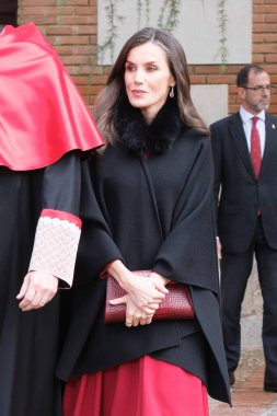 İspanya Kralı Felipe ve Kraliçe Letizia Durante, 27 Şubat 2024 tarihinde İspanya 'nın Madrid kentinde, Alcala Üniversitesi' nin Doktor Honoris Causa olarak atama töreninde....