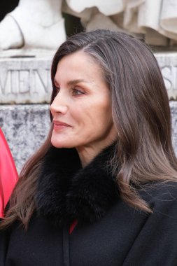 İspanya Kralı Felipe ve Kraliçe Letizia Durante, 27 Şubat 2024 tarihinde İspanya 'nın Madrid kentinde, Alcala Üniversitesi' nin Doktor Honoris Causa olarak atama töreninde....