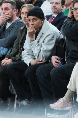 Real Madrid 'den Kylian Mbappe 27 Şubat 2025 tarihinde İspanya' nın Madrid kentinde Real Madrid ile FC Barcelona arasında oynanan EuroLeague karşılaşmasında