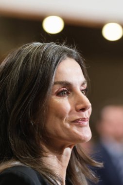 İspanya Kraliçesi Letizia, İspanya 'nın başkenti Madrid' de bulunan Auditorio Nacional de Msica 'da düzenlenen 2025 Anma Konseri' ne katılıyor.