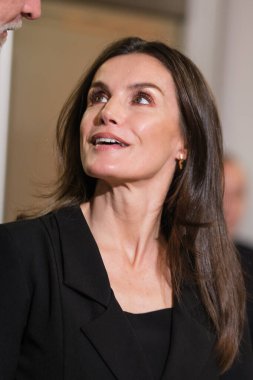 İspanya Kraliçesi Letizia, İspanya 'nın başkenti Madrid' de bulunan Auditorio Nacional de Msica 'da düzenlenen 2025 Anma Konseri' ne katılıyor.