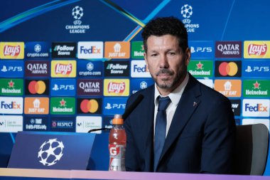 Rodrigo De Paul, Madrid Metropolitano Stadyumu 'ndaki Club Atletico de Madrid ile Real Madrid CF arasında oynanan UEFA Şampiyonlar Ligi maçına 11 Mart 2025 tarihinde İspanya İspanya Süper Ligi şampiyonu UEFA' nın basın toplantısına katıldı. 