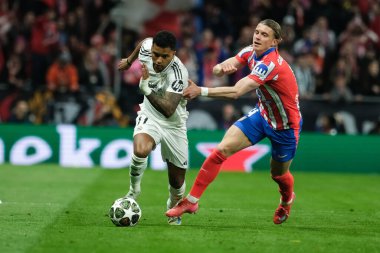 Real Madrid 'den Rodrygo UEFA Şampiyonlar Ligi maçında Atletico de Madrid ve Real Madrid 12 Mart 2025 tarihinde Madrid' de Metropolitano Stadyumu 'nda oynadı.