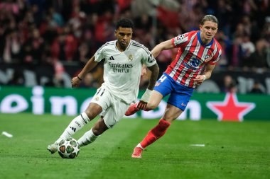 Real Madrid 'den Rodrygo UEFA Şampiyonlar Ligi maçında Atletico de Madrid ve Real Madrid 12 Mart 2025 tarihinde Madrid' de Metropolitano Stadyumu 'nda oynadı.