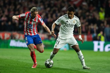 Real Madrid 'den Rodrygo UEFA Şampiyonlar Ligi maçında Atletico de Madrid ve Real Madrid 12 Mart 2025 tarihinde Madrid' de Metropolitano Stadyumu 'nda oynadı.