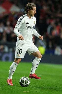 UEFA Şampiyonlar Ligi karşılaşmasında Real Madrid 'den Luka Modriç ve Real Madrid 12 Mart 2025' te Madrid 'de Metropolitano Stadyumu' nda oynadılar.