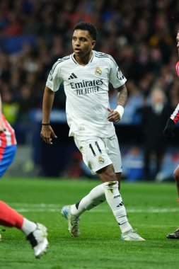 Real Madrid 'den Rodrygo UEFA Şampiyonlar Ligi maçında Atletico de Madrid ve Real Madrid 12 Mart 2025 tarihinde Madrid' de Metropolitano Stadyumu 'nda oynadı.