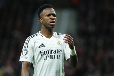 UEFA Şampiyonlar Ligi karşılaşmasında Real Madrid 'den Vinicius Junio ve Real Madrid 12 Mart 2025' te Madrid 'de Metropolitano Stadyumu' nda oynadı.