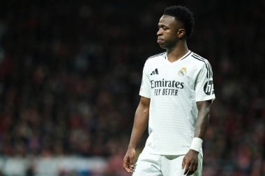 UEFA Şampiyonlar Ligi karşılaşmasında Real Madrid 'den Vinicius Junio ve Real Madrid 12 Mart 2025' te Madrid 'de Metropolitano Stadyumu' nda oynadı.