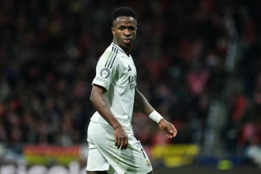 UEFA Şampiyonlar Ligi karşılaşmasında Real Madrid 'den Vinicius Junio ve Real Madrid 12 Mart 2025' te Madrid 'de Metropolitano Stadyumu' nda oynadı.