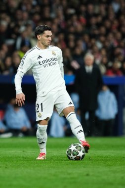 UEFA Şampiyonlar Ligi maçında Real Madrid 'den Brahim Diaz 12 Mart 2025' te Madrid 'de Metropolitano Stadyumu' nda oynadı.