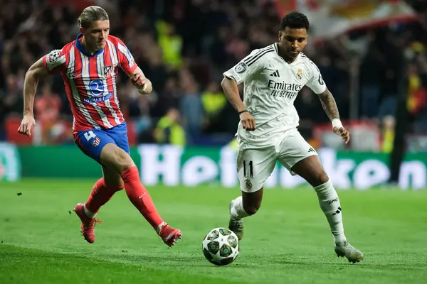 Real Madrid 'den Rodrygo UEFA Şampiyonlar Ligi maçında Atletico de Madrid ve Real Madrid 12 Mart 2025 tarihinde Madrid' de Metropolitano Stadyumu 'nda oynadı.