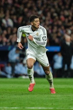 Real Madrid 'den Jude Bellingham, UEFA Şampiyonlar Ligi maçında Atletico de Madrid ve Real Madrid, 20 Mart' ta Metropolitano Stadyumu 'nda oynadı.