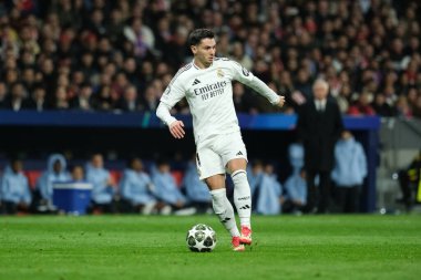 Real Madrid 'den Brahim Diaz, UEFA Şampiyonlar Ligi maçında Atletico de Madrid ve Real Madrid, 20 Mart' ta Metropolitano Stadyumu 'nda oynadı.