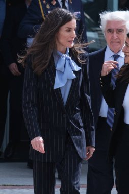 İspanya Kraliçesi Letizia 19 Mart 2025 tarihinde İspanya 'nın Madrid kentinde UNICEF genel merkezinde bir toplantıya katılır.. 