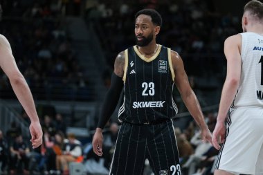 LDLC 'den David Lighty Asvel Villeurbanne, Real Madrid ile LDLC Asvel Villeurbanne arasındaki EuroLeague sırasında 20 Mart 2025 tarihinde İspanya Movistar Arena' da