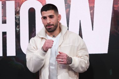 UFC dövüşçüsü Ilia Topuria, 27 Mart 2025 tarihinde İspanya 'nın Madrid kentinde Movistar Spor Merkezi' nde WOW 17 'nin sunumuna katıldı..