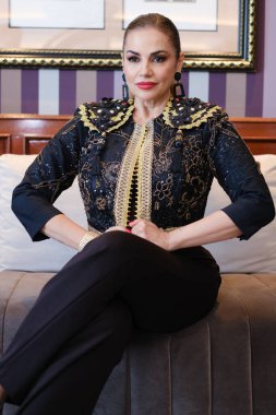  İspanyol şarkıcı Sylvia Pantoja, 28 Mart 2025 'te İspanya' nın Madrid kentinde yeni single 'ının tanıtımı sırasında bir portre oturumu için poz verdi.