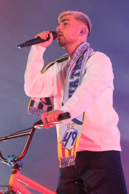 Porto Rikolu şarkıcı Raul Clyde, 29 Mart 2025 'te Madrid' deki Palacio Vistalegre 'de verdiği konserde sahne aldı..