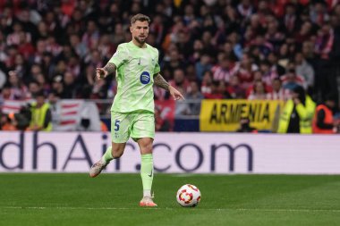 Copa del Rey maçında FC Barcelona 'dan Inigo Martinez, 2 Nisan 2025 tarihinde İspanya' nın başkenti Madrid 'de oynanan Riyad Air Metropolitano Stadyumu' nda Atletico de Madrid ve FC Barcelona maçlarında oynadı. 