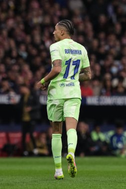 Copa del Rey maçında FC Barcelona 'dan Raphinha, Atletico de Madrid ve FC Barcelona, 2 Nisan 2025 tarihinde Riyad Air Metropolitano Stadyumu Madrid' de oynadılar. 