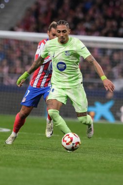 Copa del Rey maçında FC Barcelona 'dan Raphinha, Atletico de Madrid ve FC Barcelona, 2 Nisan 2025 tarihinde Riyad Air Metropolitano Stadyumu Madrid' de oynadılar. 